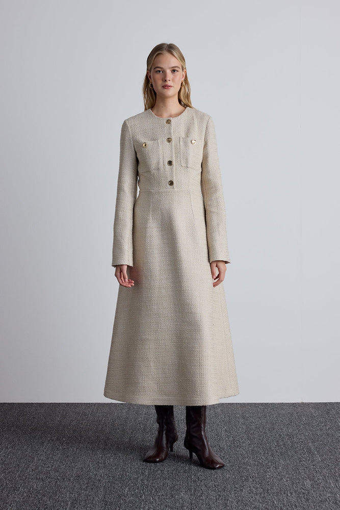 A-line Tweed Dress