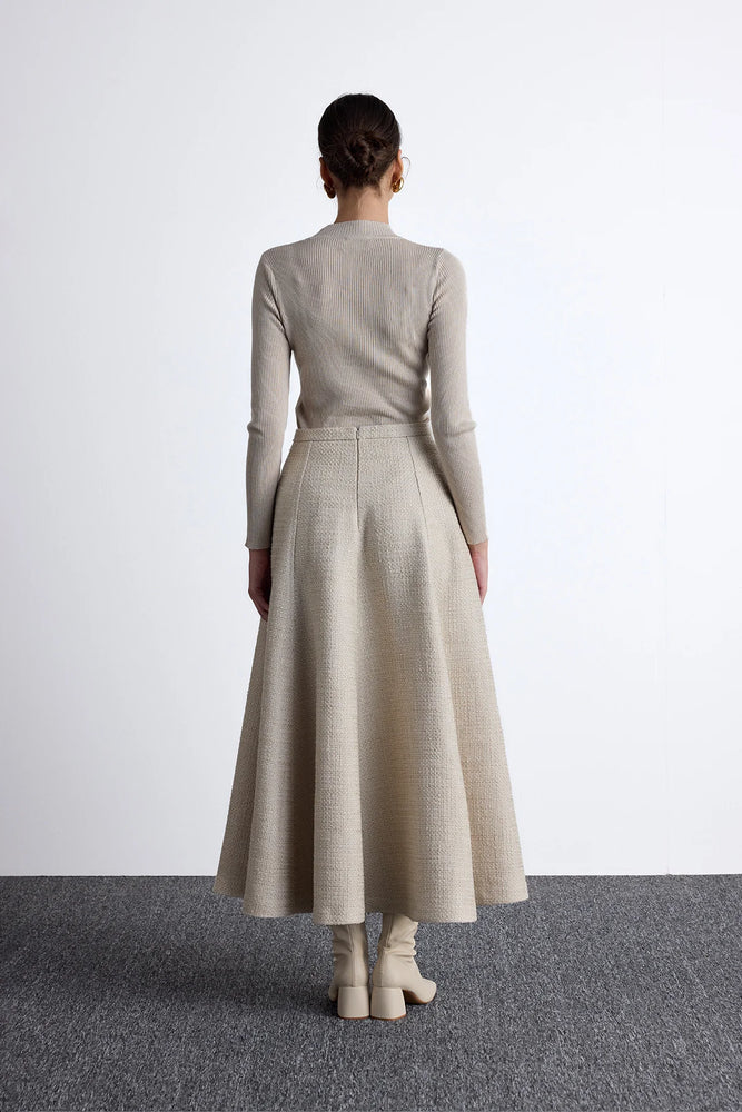 A-line Tweed Skirt