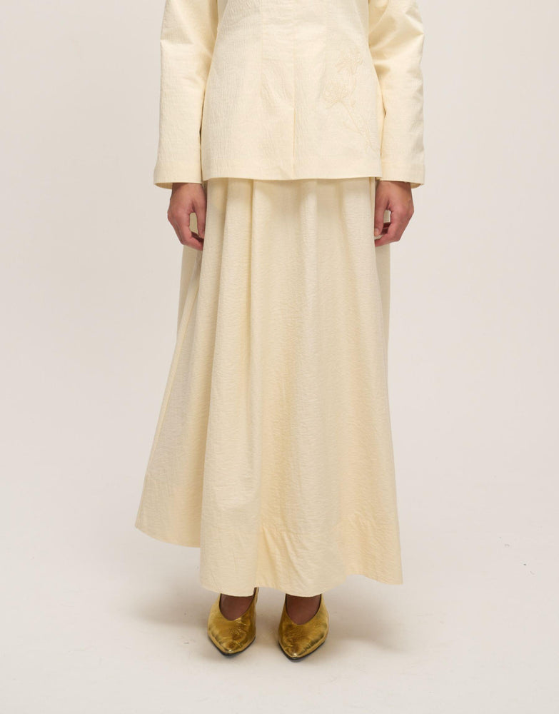 Pleated A-line Skirt