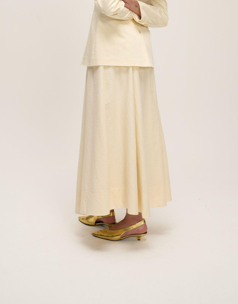 Pleated A-line Skirt