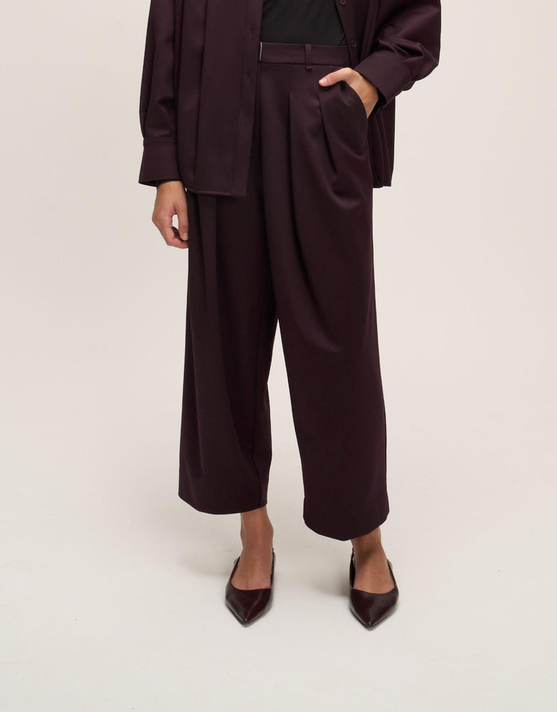Pleated Carrot Trouser