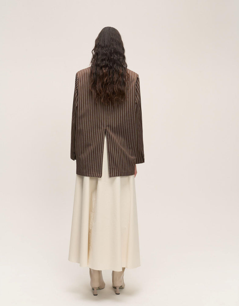 Pleated A-line Skirt