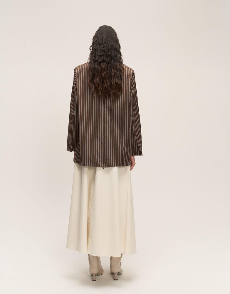 Pleated A-line Skirt