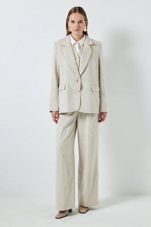 Structured Striped Trouser