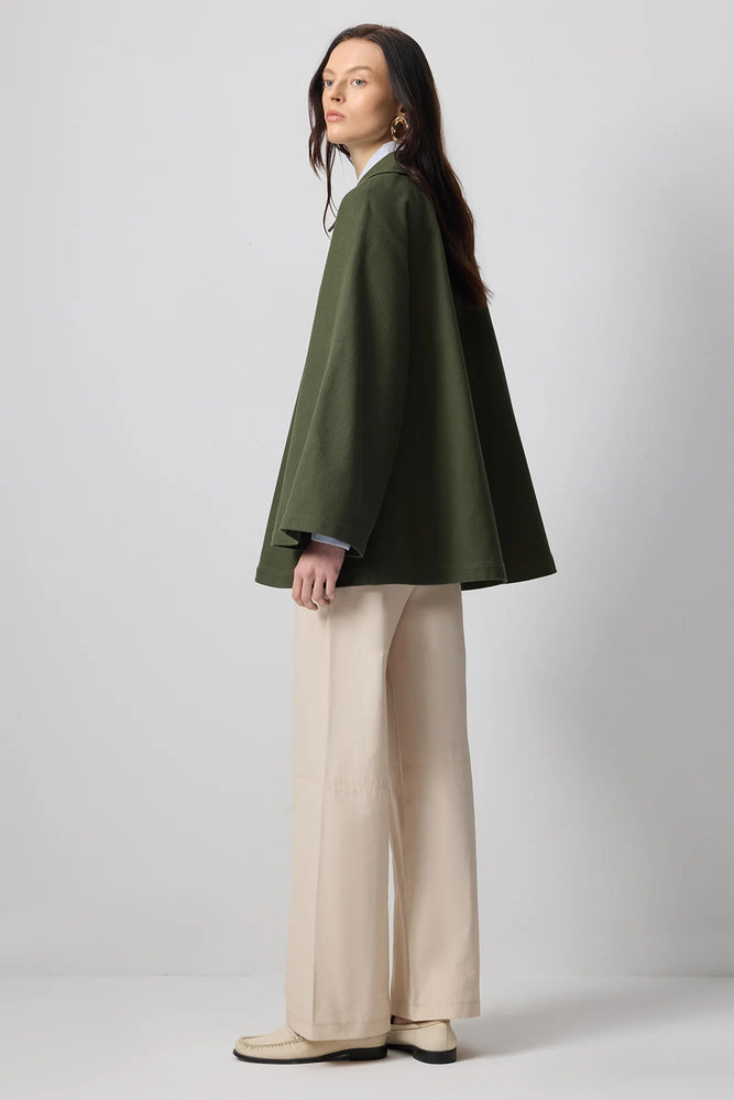 Gabardine Mini Flared Trenchcoat