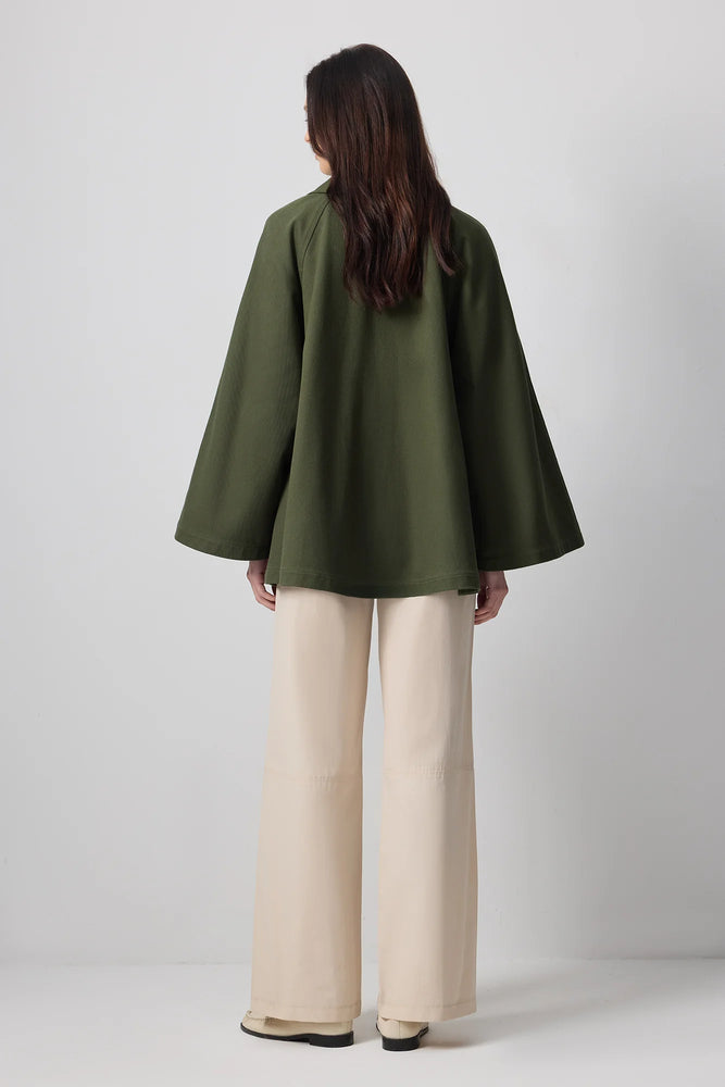 Gabardine Mini Flared Trenchcoat