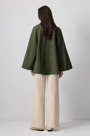 Gabardine Mini Flared Trenchcoat
