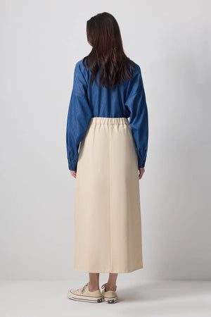 Pleated Pencil Skirt