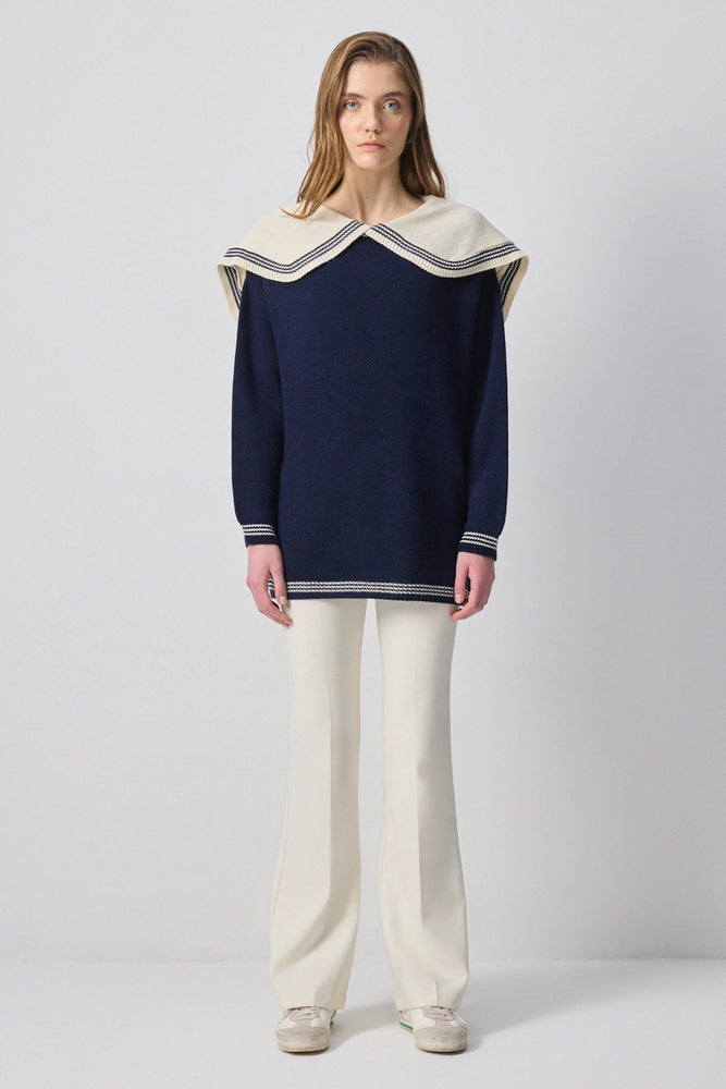 Marine Collar Sweater
