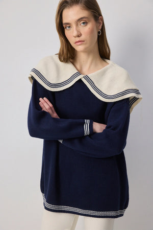 Marine Collar Sweater