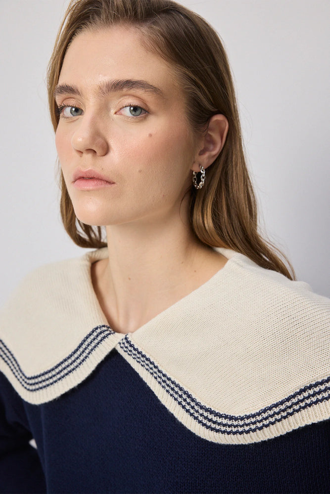 Marine Collar Sweater